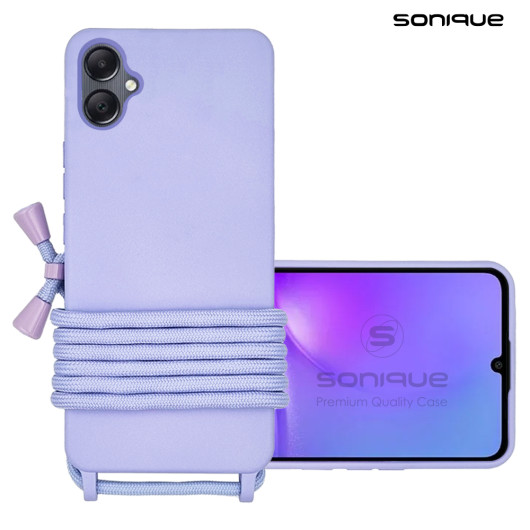 Θήκη Σιλικόνης με Κορδόνι CarryHang Sonique Samsung Galaxy A05 Λιλά - Sonique - Λιλά - Galaxy A05