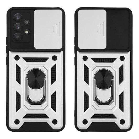 Θήκη Ring Armor CamPro Sonique για Samsung Galaxy A32 4G Ασημί - Sonique - Ασημί - Galaxy A32 4G - Θήκες Πλάτης