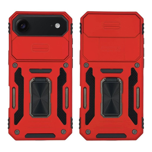 Θήκη Ring Armor CamShield Sonique για Apple iPhone 17 Air Κόκκινο