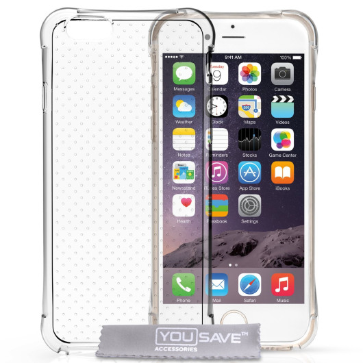 Θήκη σιλικόνης για iPhone 6/6S διάφανη by YouSave 