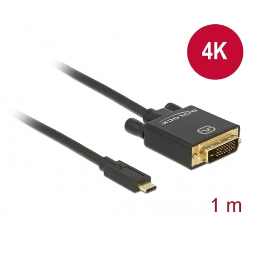 Delock USB-C 3 > DVI-D 4K 30Hz 1m (85320)