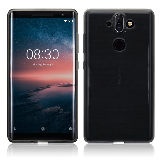 Terrapin Ημιδιάφανη Θήκη Σιλικόνης Nokia 8 Sirocco - Smoke Black