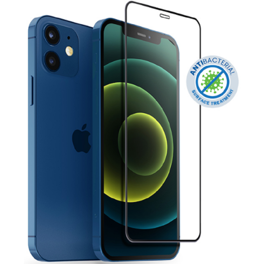 Crong Anti-Bacterial 3D Armor Glass - Fullface Αντιβακτηριδιακό Tempered Glass Apple iPhone 12 mini - Black (CRG-AB3DAG-IP54)