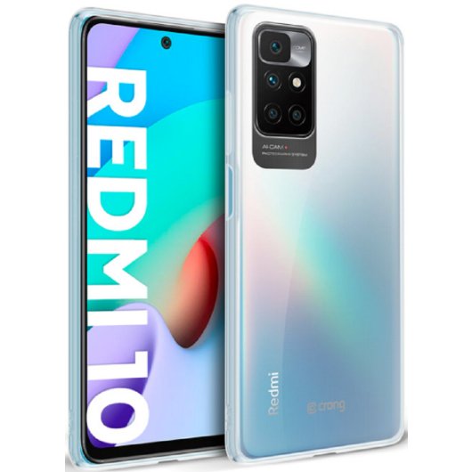 Crong Slim Διάφανη Θήκη Σιλικόνης Xiaomi Redmi 10 - 0.8mm - Transparent (CRG-CRSLIM-XRMI10-TRS)
