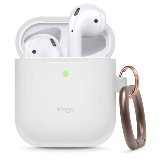 Elago Hang Case - Θήκη Σιλικόνης για AirPods 2nd Gen / 1st Gen - White (EAPSC-HANG-WH)