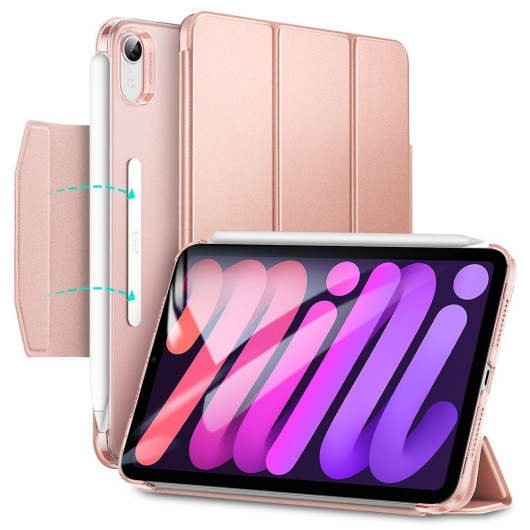 ESR Ascend Trifold Θήκη με Υποδοχή Apple Pencil - Apple iPad Mini 6 2021 - Rose Gold (4894240139868)