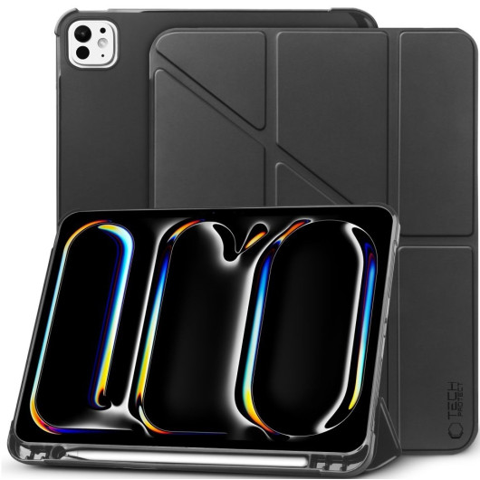 Flip Θήκη με Υποδοχή για Apple Pencil - Apple iPad Pro 11" 2024 - Tech-Protect SC Pen Origami - Black (5906302308514)