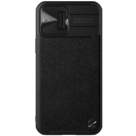 Nillkin CamShield Leather Case - Δερμάτινη Θήκη με Κάλυμμα για την Κάμερα - Apple iPhone 13 Pro Max - Black (6902048237346)