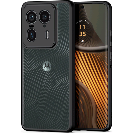 Premium Ημιδιάφανη Σκληρή Θήκη - Motorola Edge 50 Ultra / Moto X50 Ultra - DuxDucis Aimo Series - Black (6934913005866)