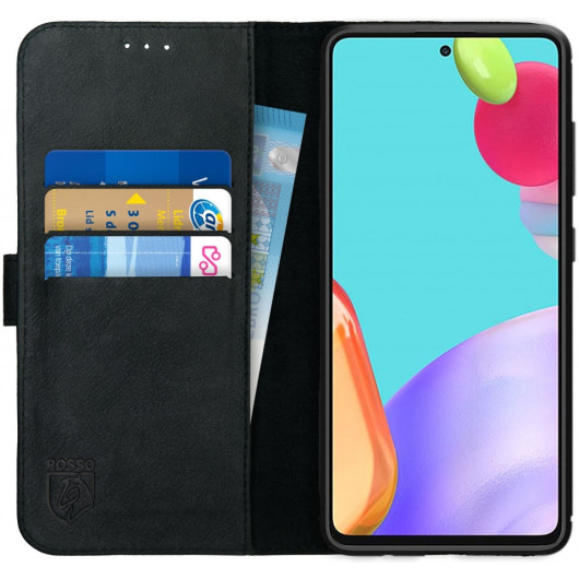 Rosso Deluxe Δερμάτινη Θήκη Πορτοφόλι Samsung Galaxy A51 - Black (8719246226120) 