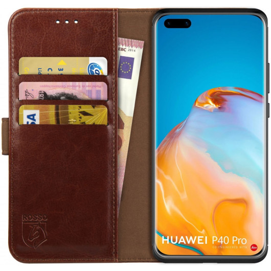 Rosso Element PU Θήκη Πορτοφόλι Huawei P40 - Brown (8719246238727)