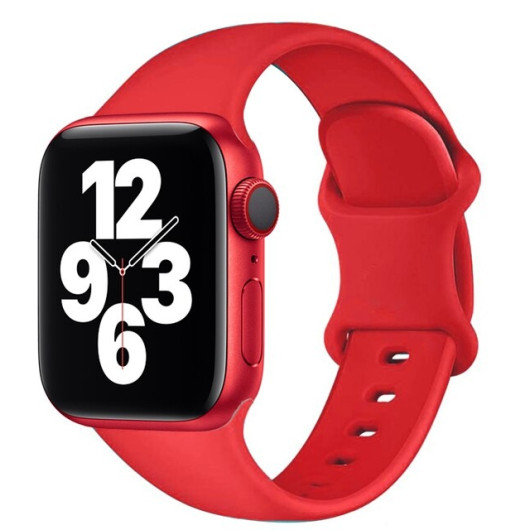Λουράκι Σιλικόνης ΟΕΜ για Apple Watch SE/7/6/5/4 (42/44/45mm) - Red (200-109-648)