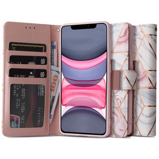 Tech-Protect Θήκη Πορτοφόλι Apple iPhone 11 - Marble (6216990211928)