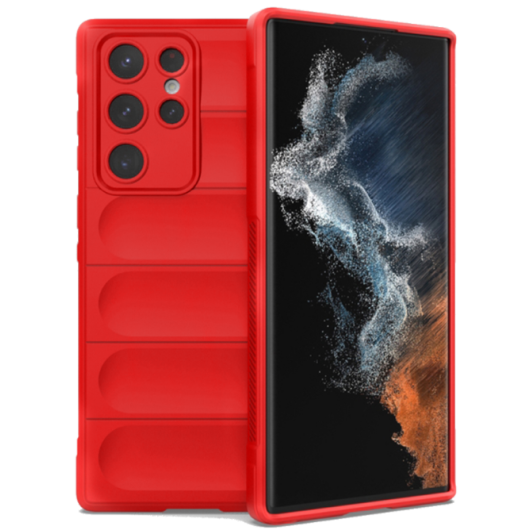 Techsuit Magic Shield - Θήκη Σιλικόνης Samsung Galaxy S22 Ultra 5G - Red (5949419118706)