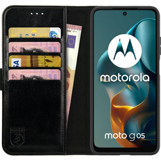 Θήκη Motorola Moto G05 / E15 Rosso Element PU Πορτοφόλι - Black (8719246476181) 