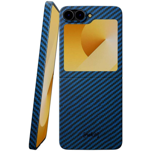 Θήκη Samsung Galaxy Z Flip6 Nekit Fiber Σκληρή με MagSafe Aramid Fiber 1mm 1500D Kevlar - Blue (8719246469701)