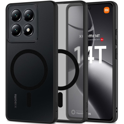 Θήκη Xiaomi 14T - Tech-Protect MagMat Σκληρή Ημιδιάφανη με MagSafe - Matte Black (5906302371341)