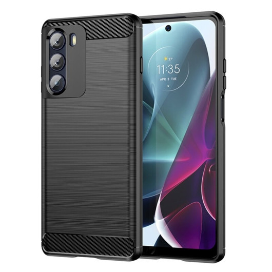 Vivid Carbon Silicone - Θήκη Σιλικόνης Motorola Moto G200 5G - Black (UNCAMOTOG200BK)