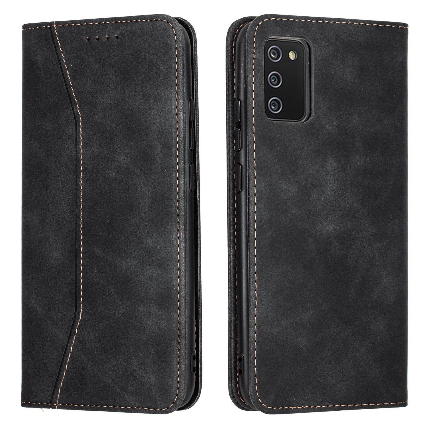 Bodycell Book Case Pu Leather For Samsung Galaxy A02s Black (04-00634)