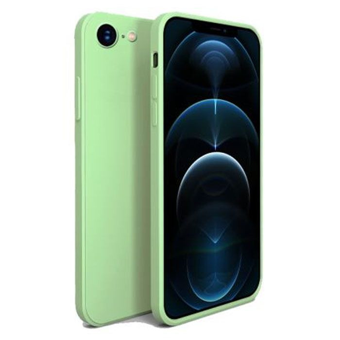 Bodycell Square Liquid Silicon Case For iPhone 6/6s Light Green