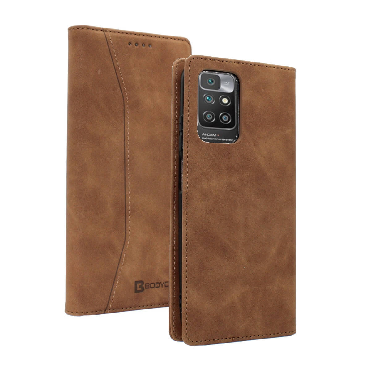 Bodycell Book Case Pu Leather For XIAOMI Redmi 10 Brown (200-108-840)