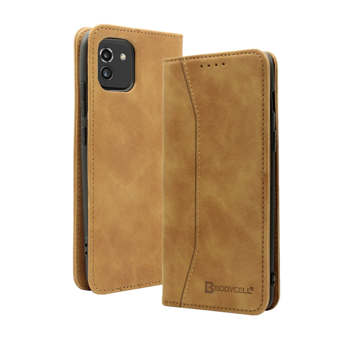 Bodycell Θήκη - Πορτοφόλι Samsung Galaxy A03 4G - Brown (200-109-704)