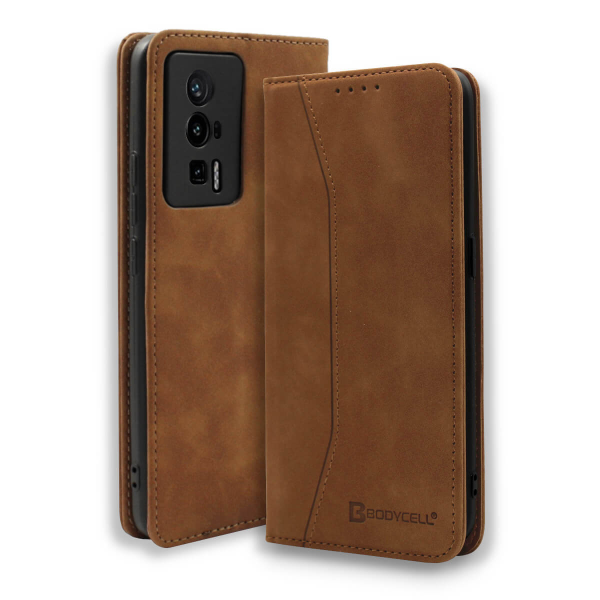 Bodycell Book Case Pu Leather Xiaomi Poco F5 Pro Brown (5206015021787)