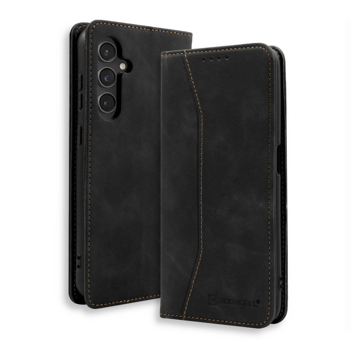 Bodycell Book Case Pu Leather Samsung S23 FE Black (04-01205)