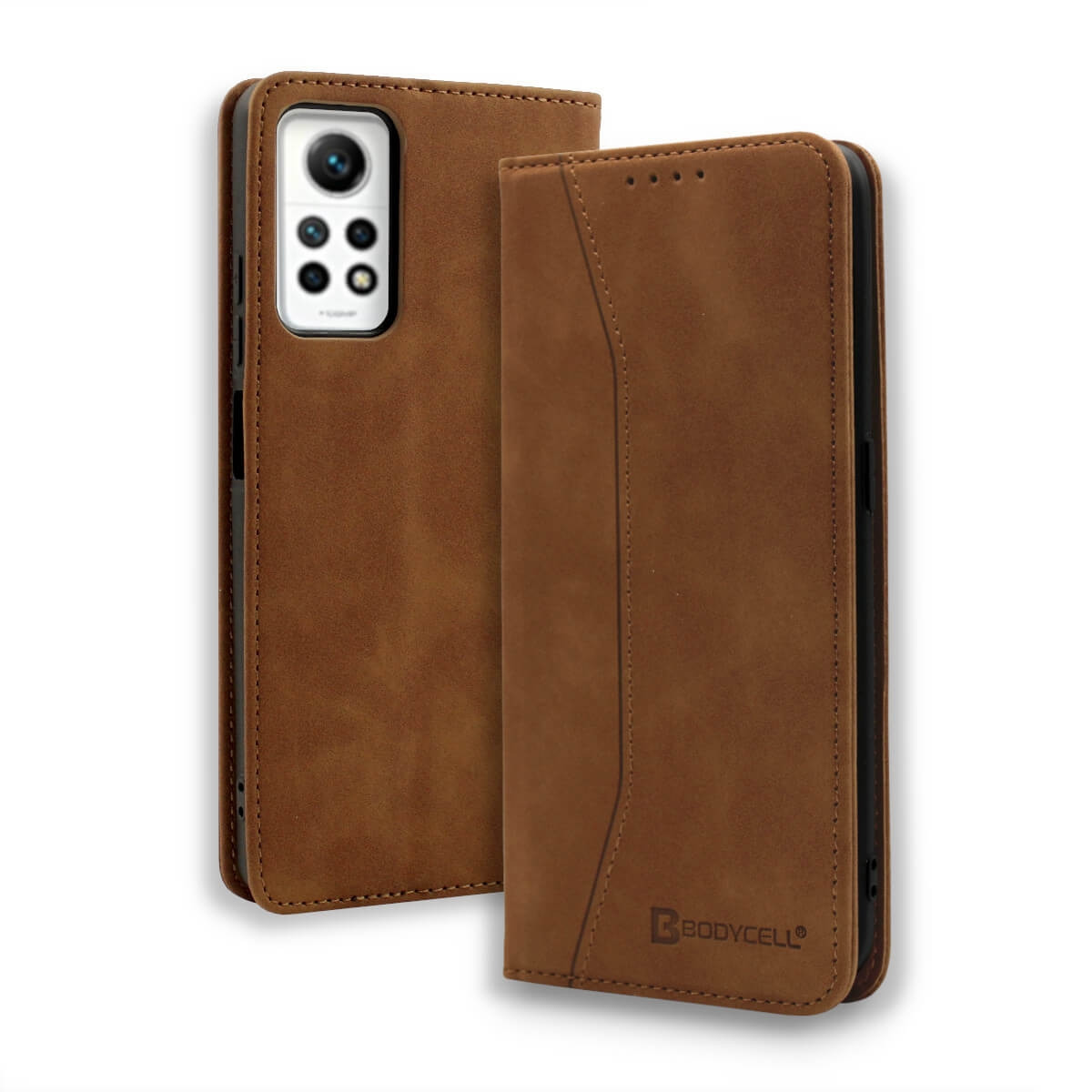 Bodycell Θήκη - Πορτοφόλι Xiaomi Redmi Note 12 Pro 4G / Note 11 Pro 4G - Brown (04-01218)