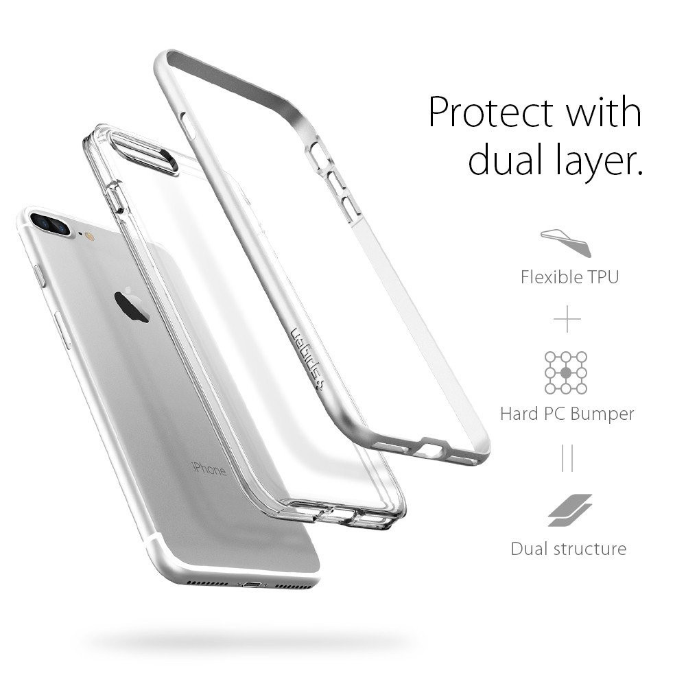Spigen iPhone 7 Neo Hybrid Crystal Satin Silver (042CS20676)
