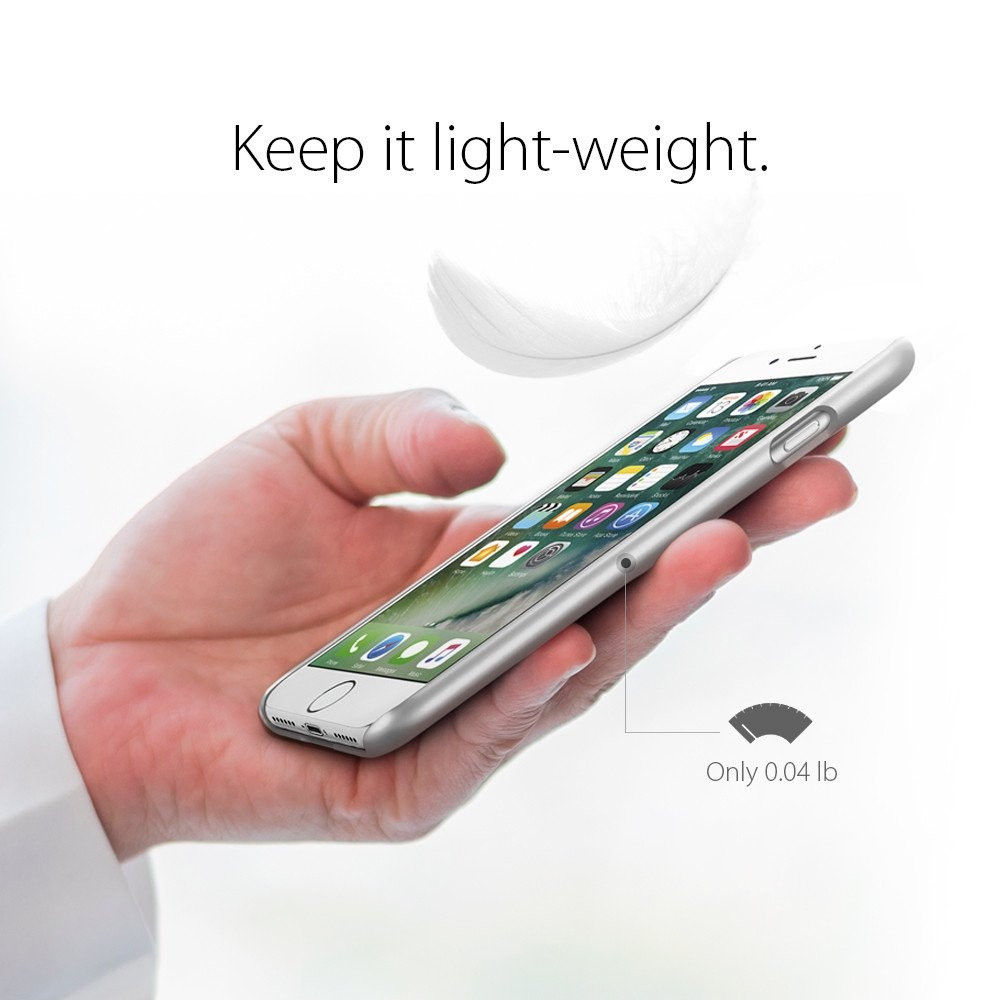 Spigen iPhone 7 Thin Fit Satin Silver (042CS20733)