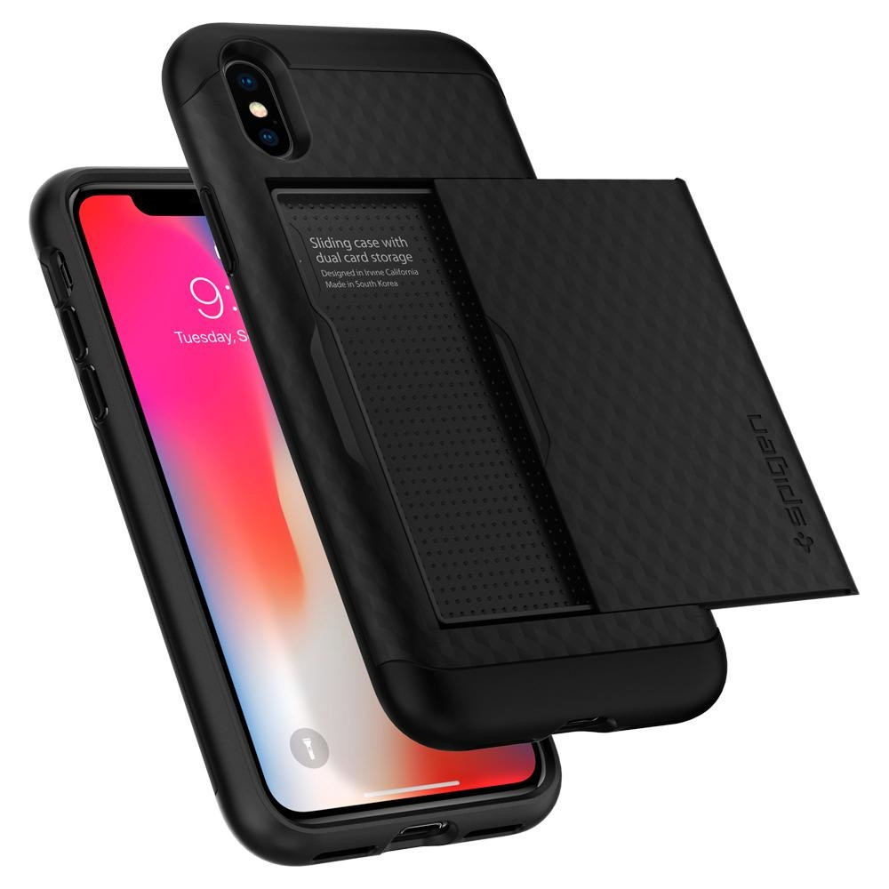 Spigen iPhone X Crystal Wallet Black (057CS22151)