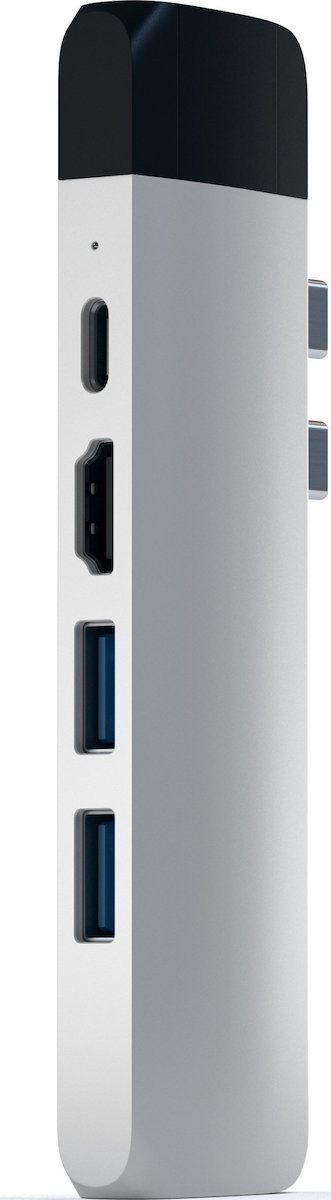 Satechi Type-C Pro Hub Αντάπτορας - Με 1x Type-C / 2x USB-A / 1x 4K HDMI / 1x Ethernet / 1x microSD - Silver (ST-TCPHES)
