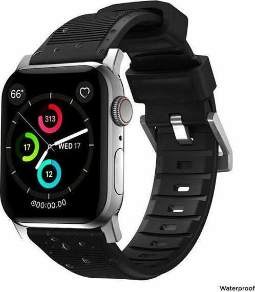 Nomad Ανθεκτικό Λουράκι Σιλικόνης Rugged Strap - Apple Watch SE/6/5/4/3 (44/42mm) - Silver (NM1A41SN00)