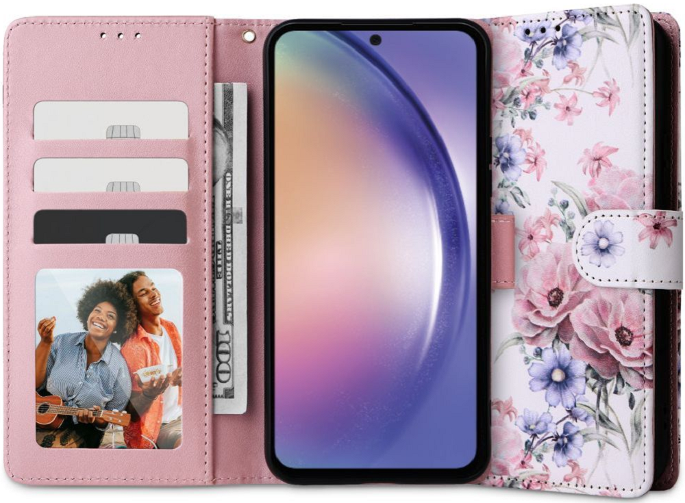 Tech-Protect Wallet - Θήκη Πορτοφόλι Samsung Galaxy A34 - Blossom Flower (9490713931486)