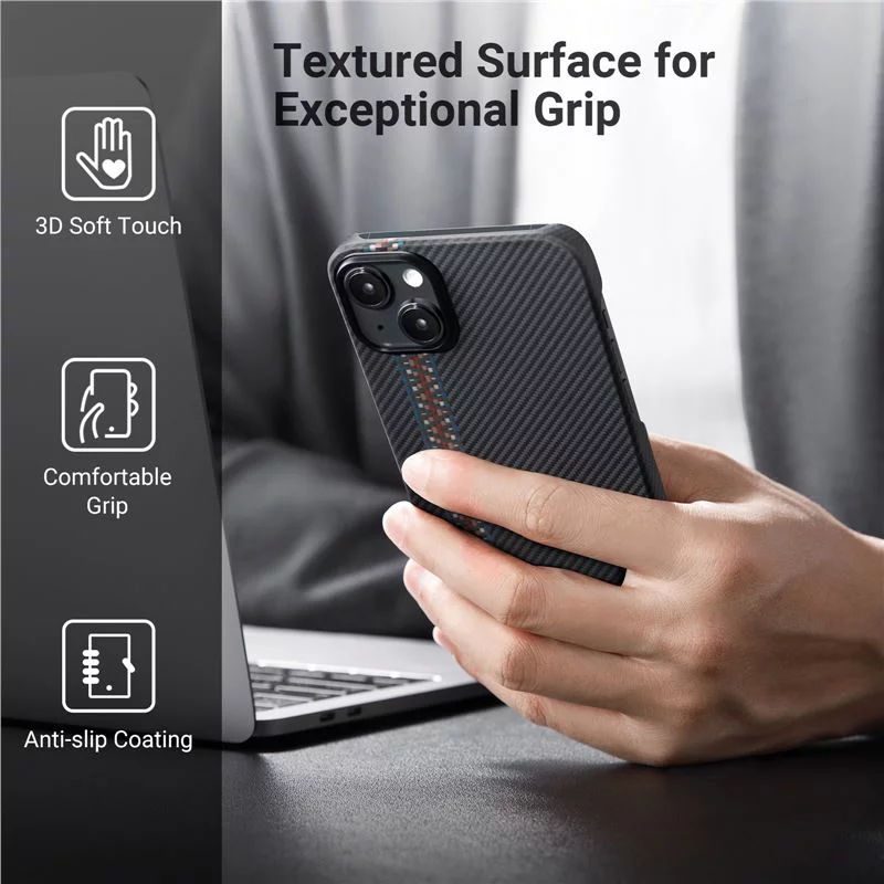 Pitaka Fusion Weaving MagEZ Case 3 - MagSafe Θήκη Aramid Fiber Body Apple iPhone 14 Plus - 0.95mm - 600D - Rhapsody (FR1401M)
