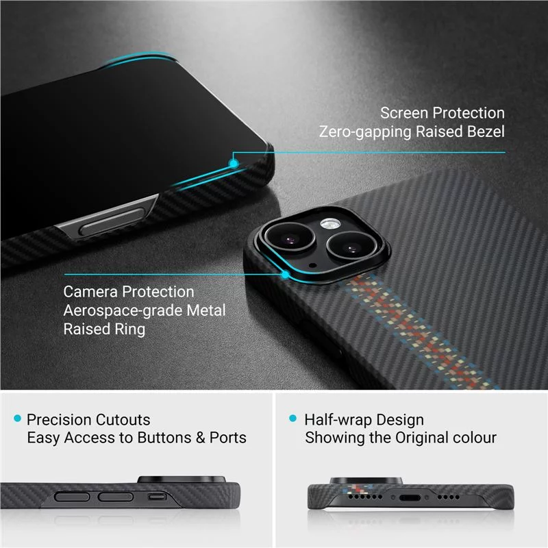 Pitaka Fusion Weaving MagEZ Case 3 - MagSafe Θήκη Aramid Fiber Body Apple iPhone 14 Plus - 0.95mm - 600D - Rhapsody (FR1401M)