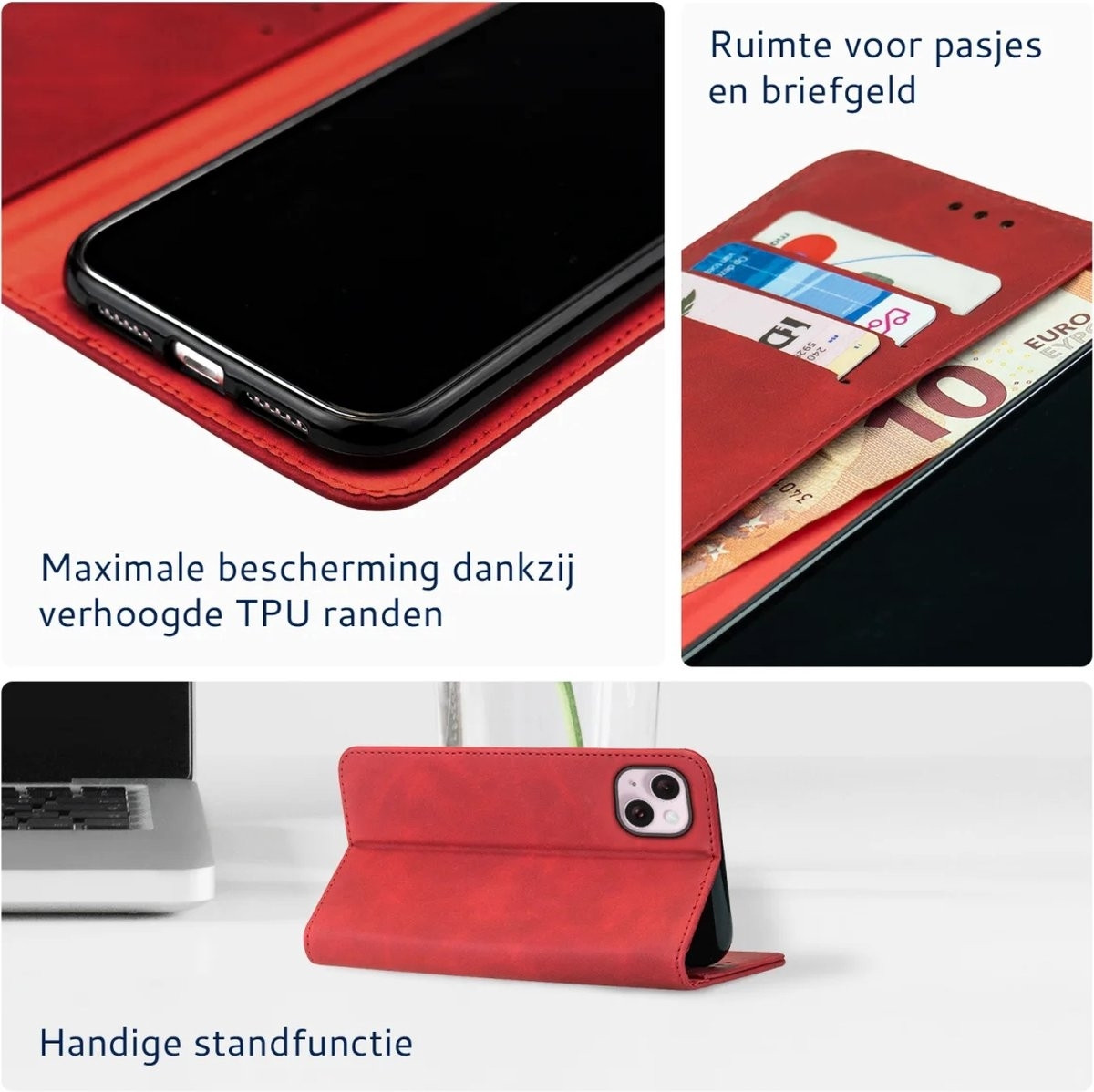 Rosso Element PU Θήκη Πορτοφόλι Samsung Galaxy A54 - Red (8719246377129) 