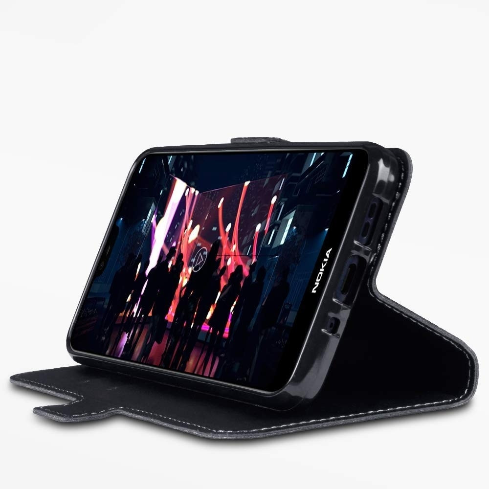  Terrapin Low Profile Δερμάτινη Θήκη - Πορτοφόλι Nokia 7.1 - Black
