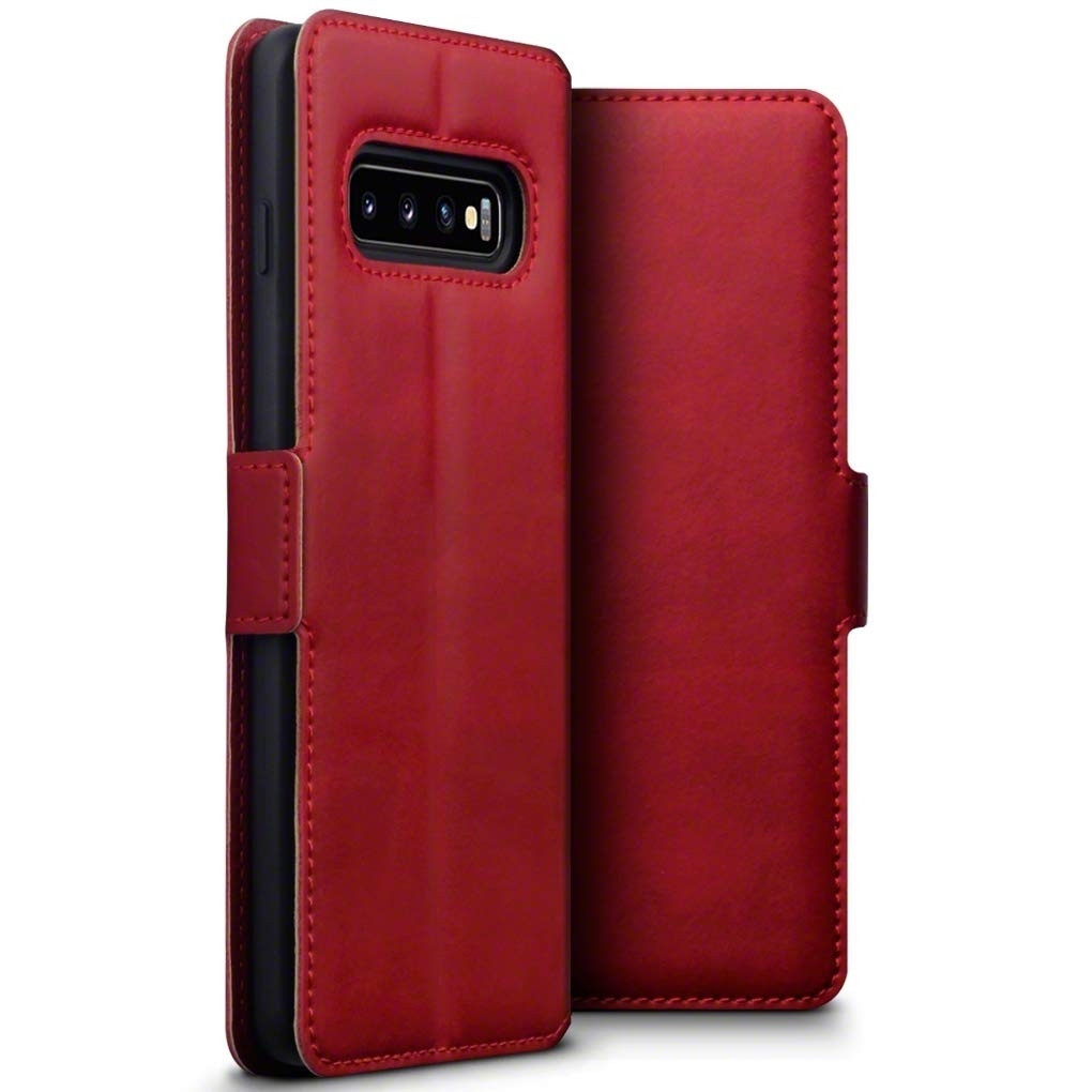 Terrapin Low Profile Δερμάτινη Θήκη - Πορτοφόλι Samsung Galaxy S10 - Red (117-002a-108)