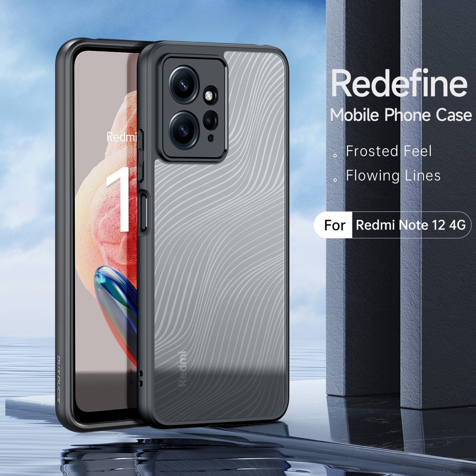DuxDucis Aimo Series - Premium Ημιδιάφανη Σκληρή Θήκη - Xiaomi Redmi Note 12 4G - Black (6934913028612)