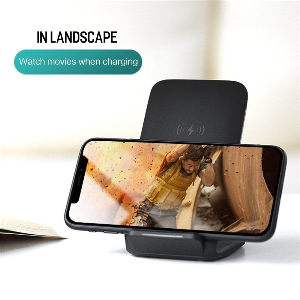 ROCK W3 Fast Wireless Charging Stand - Ασύρματος Φορτιστής - Black