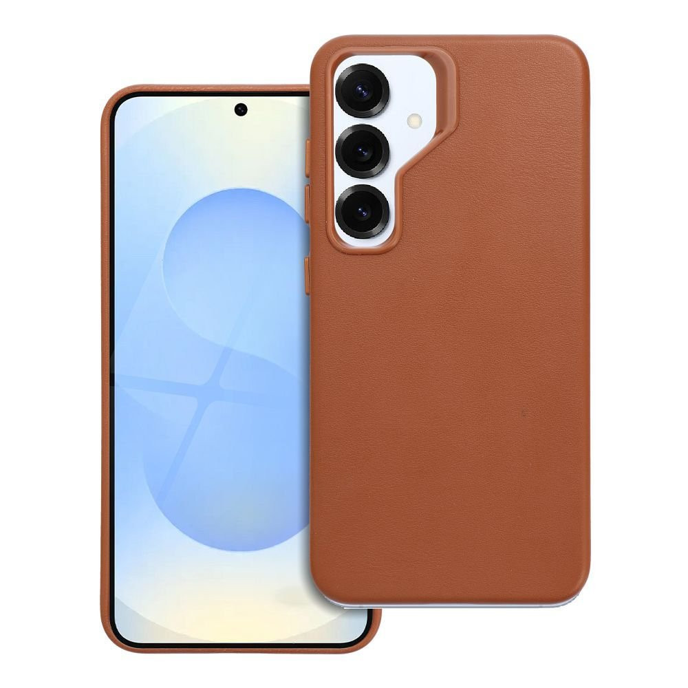 OEM Leather Mag Cover case for Samsung Galaxy S25 brown
