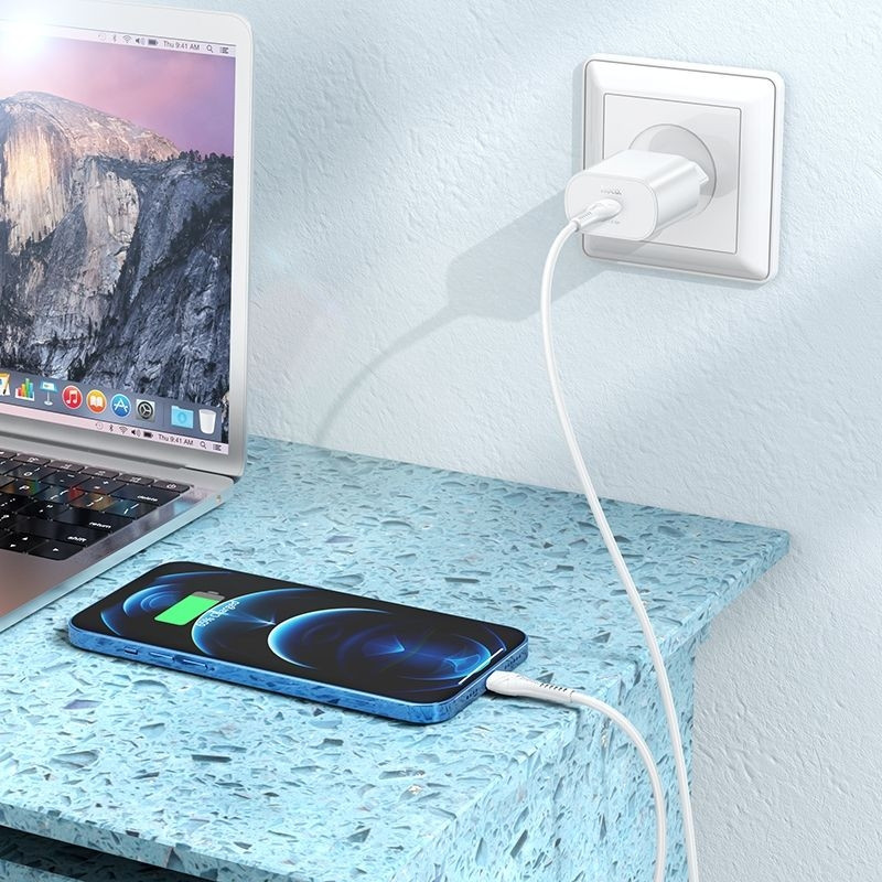 Hoco travel charger Type C PD QC3.0 25W N22 white (6942007600675)