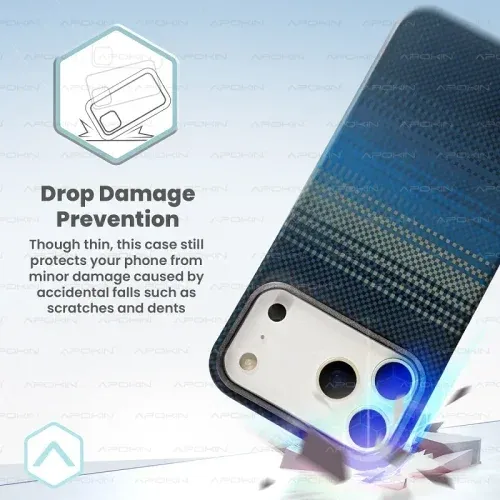 Θήκη Apokin Kevlar Fiber Magsafe Blue iPhone 17 Pro Max