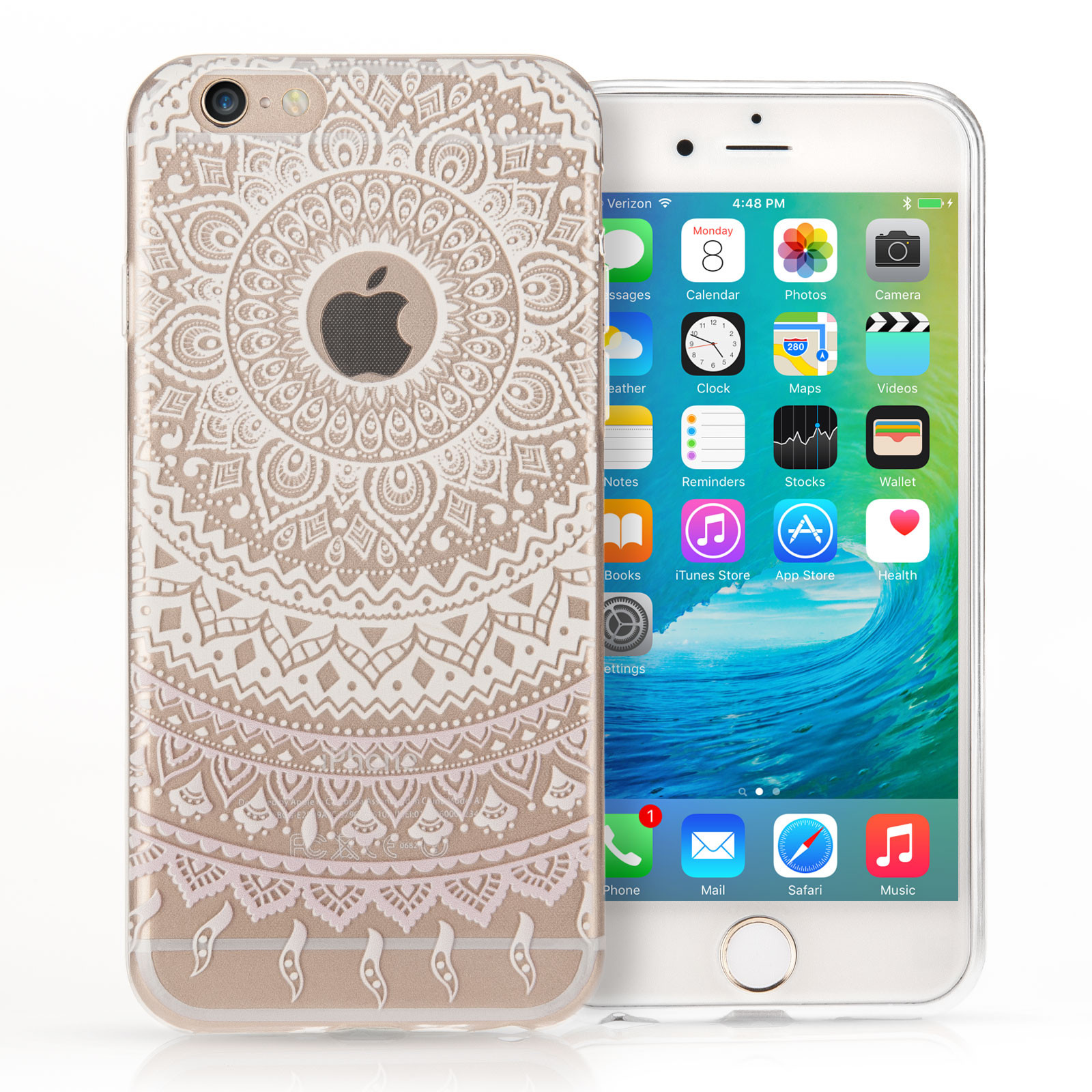 Θήκη σιλικόνης για iPhone 7 Mandala by YouSave Accessories και screen protector (200-101-668)