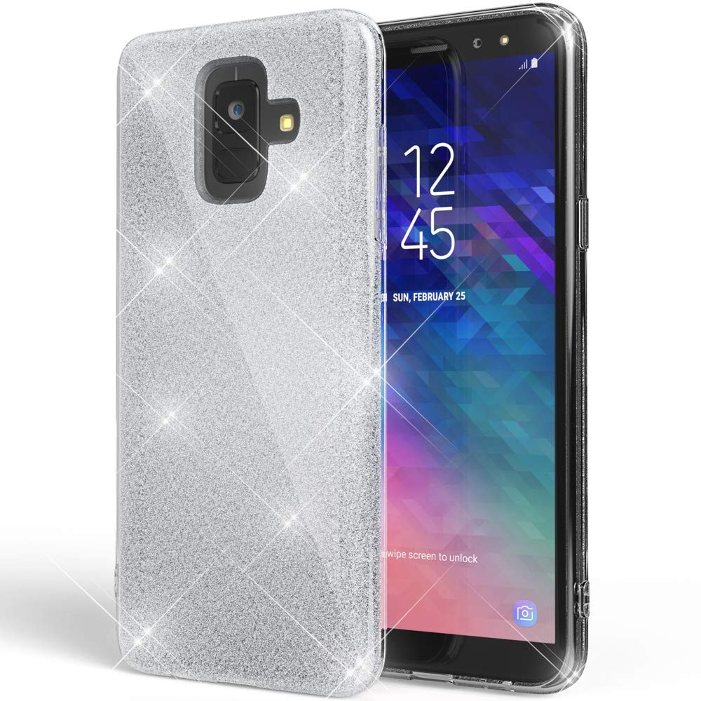 Shining Glitter Case για Samsung Galaxy A6 2018 Silver OEM (200-103-914)