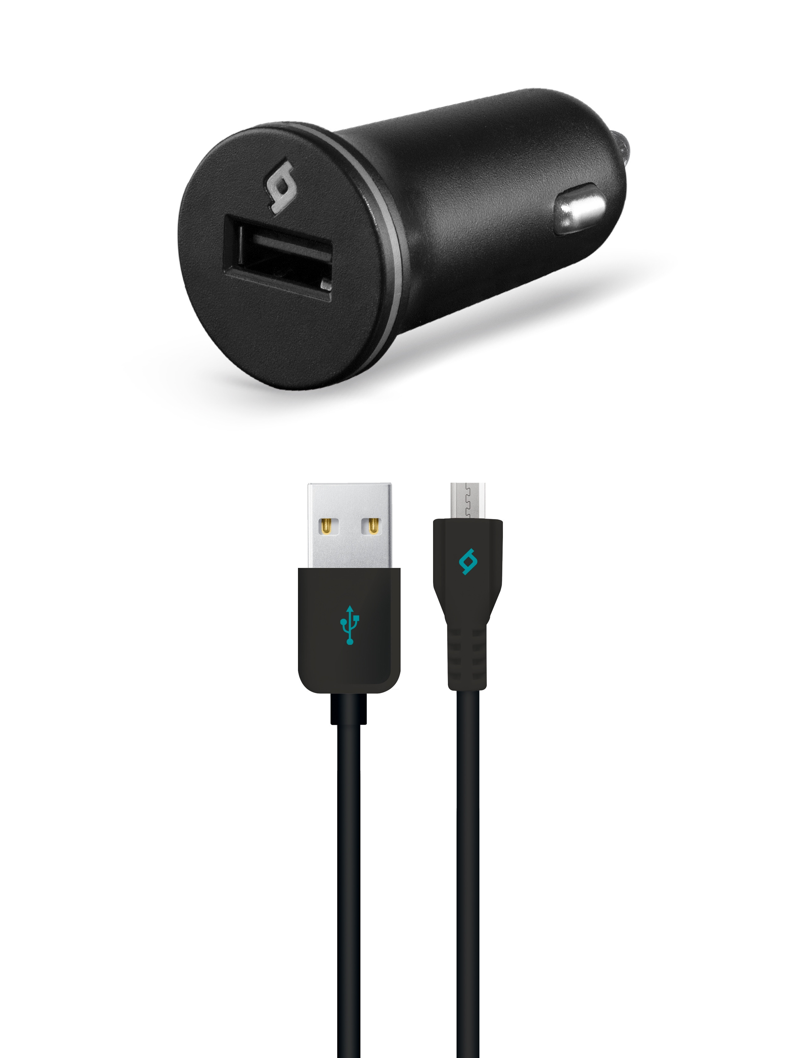 Ttec Compact™ USB Φορτιστής Αυτοκινήτου με Καλώδιο Micro USB 1A Μαύρο (200-107-172)