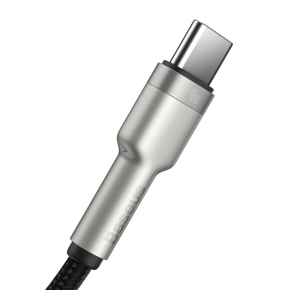 Baseus Cafule Series Metal Data Cable Type-C 4A 40W - Καλώδιο Γρήγορης Φόρτισης Type-C 25cm - Black - (CATJK-01) (200-109-411)