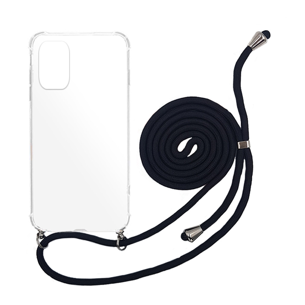 OEM Θήκη Σιλικόνης με Λουράκι Λαιμού για Xiaomi Redmi Note 10 Pro - Transparent (200-108-278)